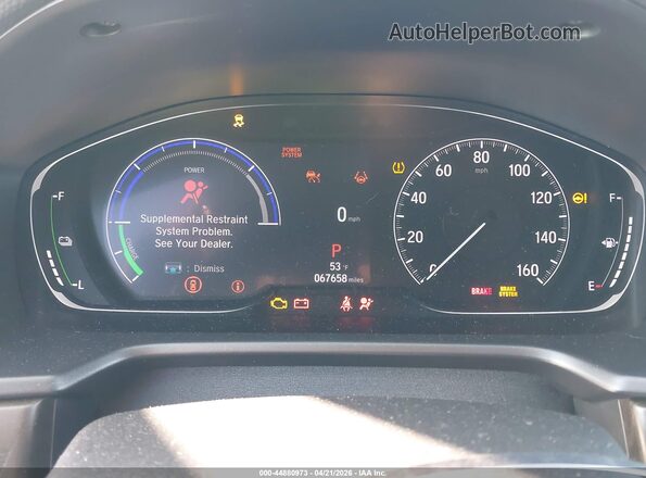 1HGCV3F59MA008313 2021 HONDA ACCORD Gray Widok tylnych siedzeń