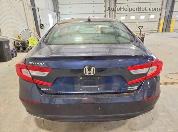 1HGCV3F9XLA008757 2020 HONDA ACCORD Blue Հետևի տեսք