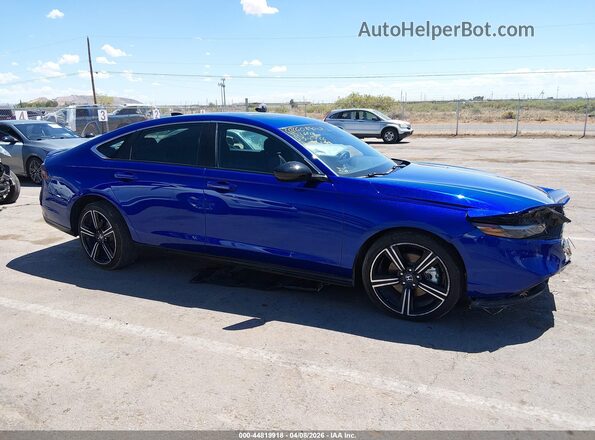 1HGCY2F52SA055049 2025 HONDA ACCORD HYBRID Blue Вид задньої частини салону
