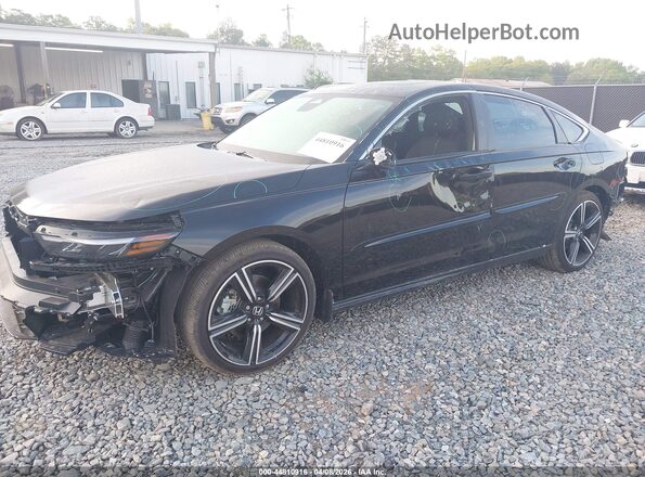 1HGCY2F5XSA076618 2025 HONDA ACCORD Black წინა მარცხენა ხედი სამი მეოთხედიდან