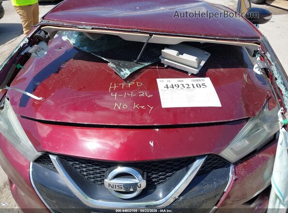 1N4AA6AP3JC370039 2018 NISSAN MAXIMA Burgundy Widok z tyłu