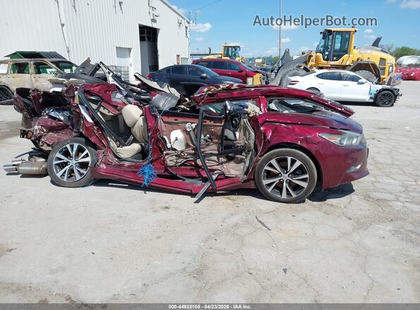 1N4AA6AP3JC370039 2018 NISSAN MAXIMA Burgundy Widok wnętrza z tyłu