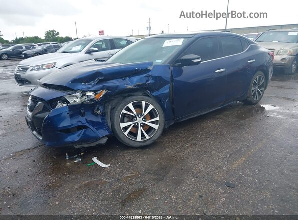 1N4AA6AP6GC404659 2016 NISSAN MAXIMA Синий Передняя левая четверть