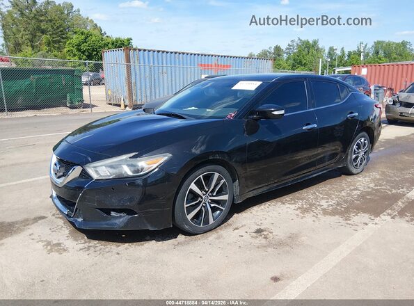 1N4AA6AP6HC451434 2017 NISSAN MAXIMA Black წინა მარცხენა ხედი სამი მეოთხედიდან