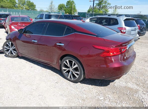 1N4AA6AP6JC371069 2018 NISSAN MAXIMA Maroon Trasero izquierdo