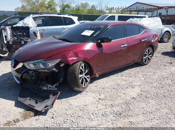 1N4AA6AP6JC371069 2018 NISSAN MAXIMA Maroon Vista tres cuartos delantera izquierda