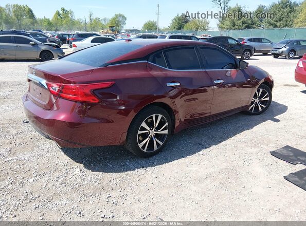 1N4AA6AP6JC371069 2018 NISSAN MAXIMA Maroon Trasero derecho