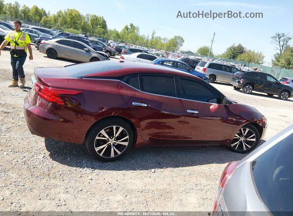 1N4AA6AP6JC371069 2018 NISSAN MAXIMA Maroon Vista interior de 360 grados