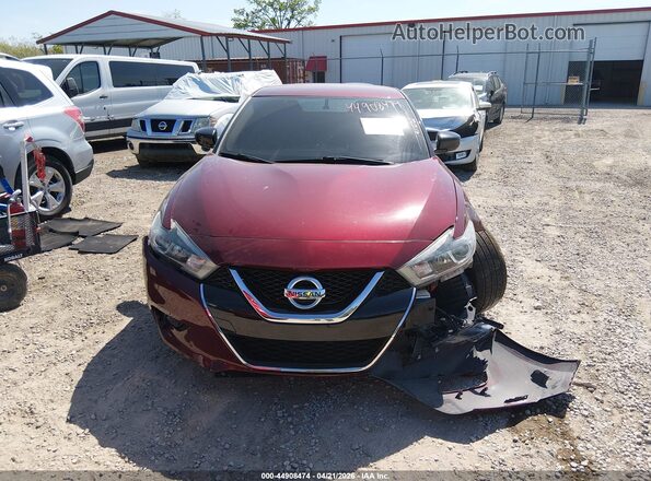 1N4AA6AP6JC371069 2018 NISSAN MAXIMA Maroon Vista interior trasera