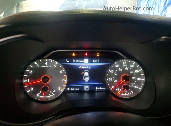 1N4AA6FV2MC502736 2021 NISSAN MAXIMA Charcoal ხელსაწყოთა პანელის ხედი