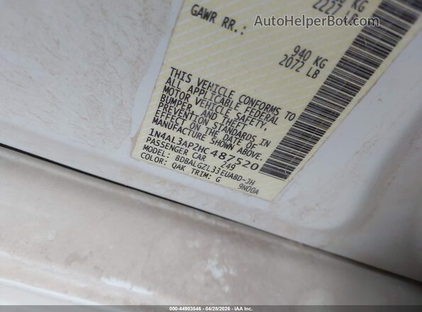 1N4AL3AP2HC487520 2017 NISSAN ALTIMA White 