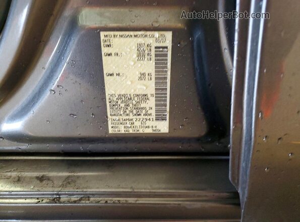 1N4AL3AP6HC222941 2017 NISSAN ALTIMA Gray Widok komory silnika