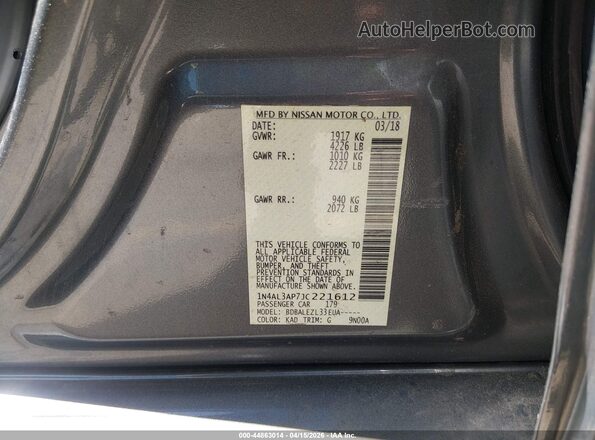 1N4AL3AP7JC221612 2018 NISSAN ALTIMA Серый 