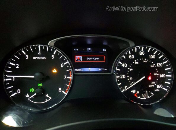 1N4AL3APXJC287703 2018 NISSAN ALTIMA Синий Вид щитка приборов