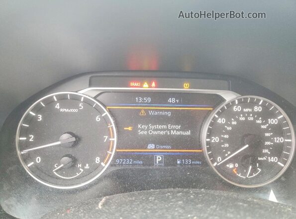 1N4BL4BV8KC100757 2019 NISSAN ALTIMA Black ხელსაწყოთა პანელის ხედი