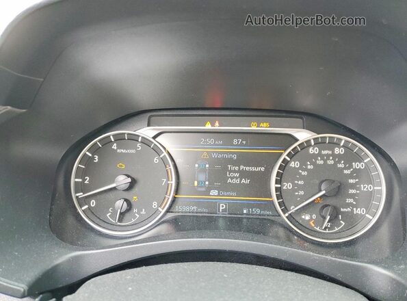 1N4BL4BV9LC157938 2020 NISSAN ALTIMA White ხელსაწყოთა პანელის ხედი