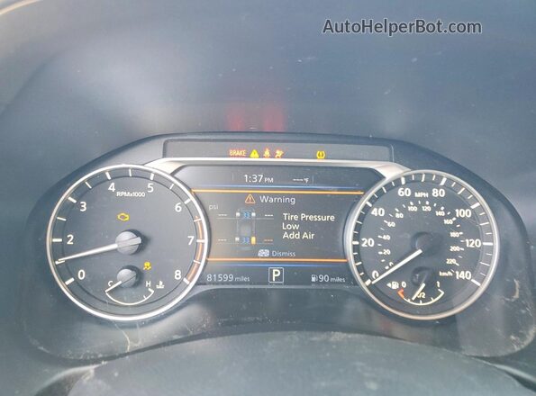 1N4BL4CV7LC115962 2020 NISSAN ALTIMA Orange Vista del cuadro de instrumentos