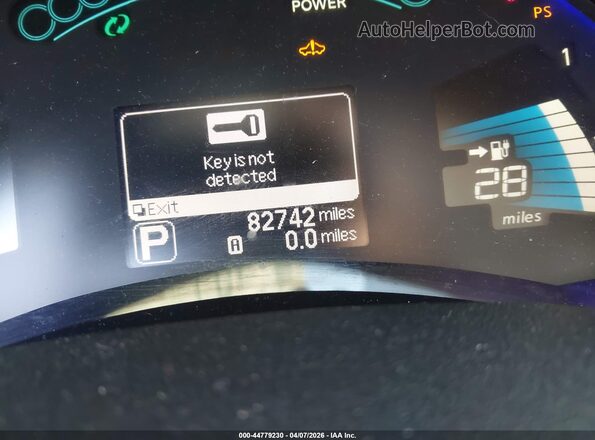1N4BZ0CP7GC309633 2016 NISSAN LEAF White Vista del cuadro de instrumentos