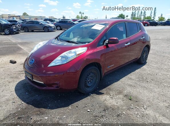 1N4BZ0CP9HC308016 2017 NISSAN LEAF Maroon Front left