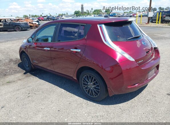 1N4BZ0CP9HC308016 2017 NISSAN LEAF Maroon Rear left