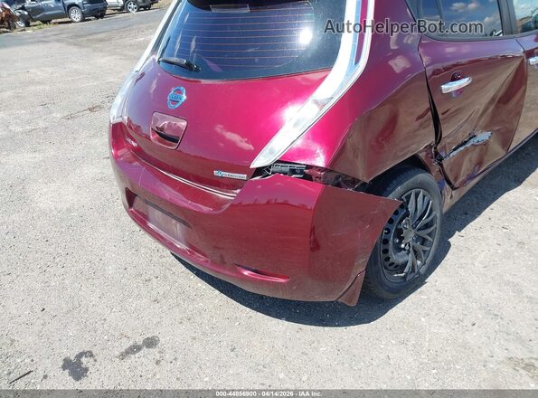 1N4BZ0CP9HC308016 2017 NISSAN LEAF Maroon Front view