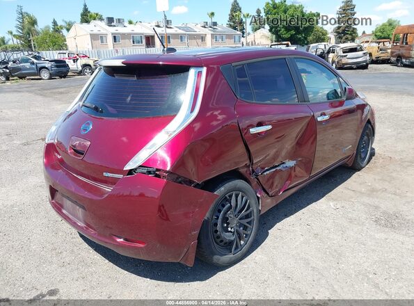 1N4BZ0CP9HC308016 2017 NISSAN LEAF Maroon Rear right