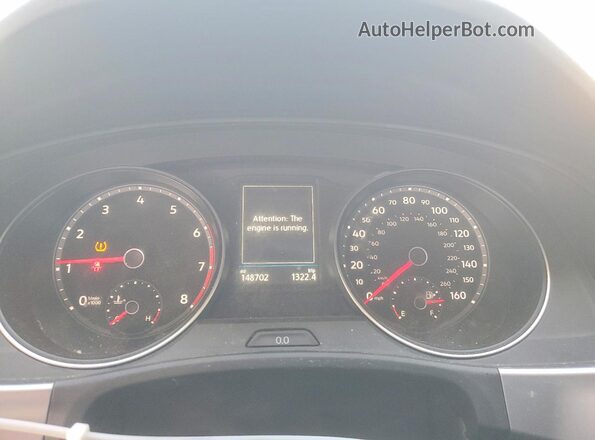 1V2DR2CA1JC524909 2018 VOLKSWAGEN ATLAS Синий Вид щитка приборов