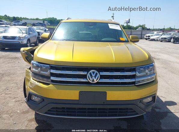 1V2DR2CA3JC533157 2018 VOLKSWAGEN ATLAS Yellow Instrument cluster view