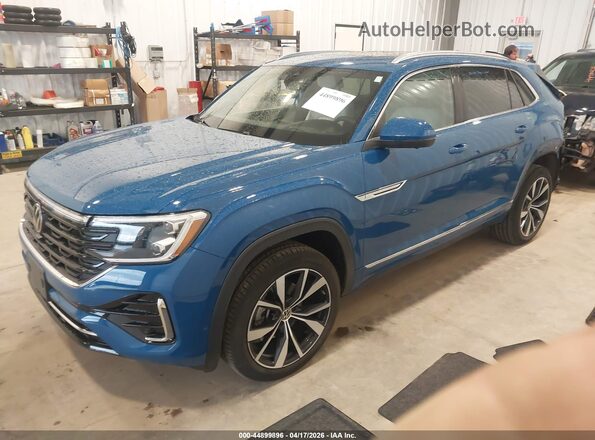 1V2FE2CA8SC205741 2025 VOLKSWAGEN ATLAS Blue წინა მარცხენა ხედი სამი მეოთხედიდან