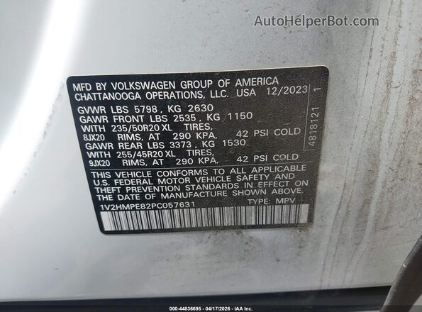 1V2HMPE82PC057631 2023 VOLKSWAGEN ID.4 White Widok komory silnika