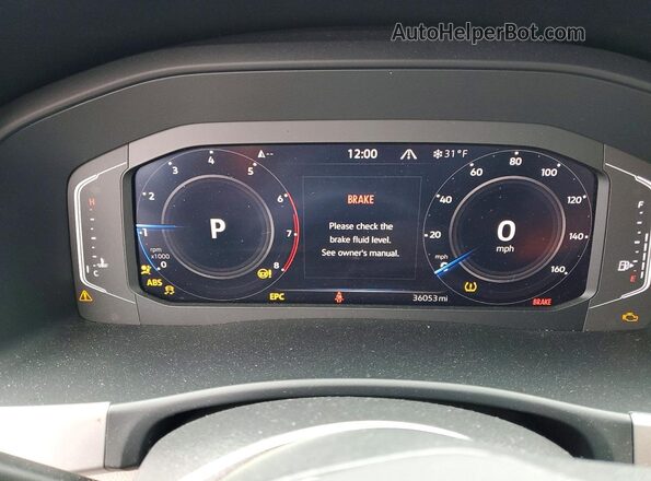 1V2KP2CAXPC538619 2023 VOLKSWAGEN ATLAS White Instrument cluster view