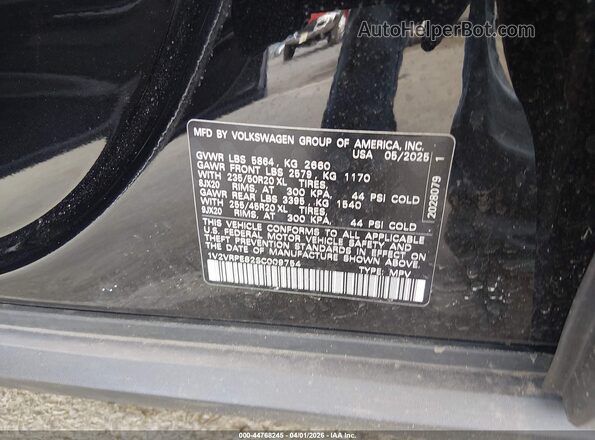 1V2VRPE82SC009754 2025 VOLKSWAGEN ID.4 Black Widok komory silnika