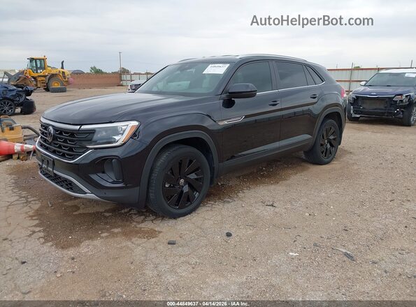 1V2WE2CAXRC237844 2024 VOLKSWAGEN ATLAS Black Առջևի ձախ երեք քառորդ տեսարան