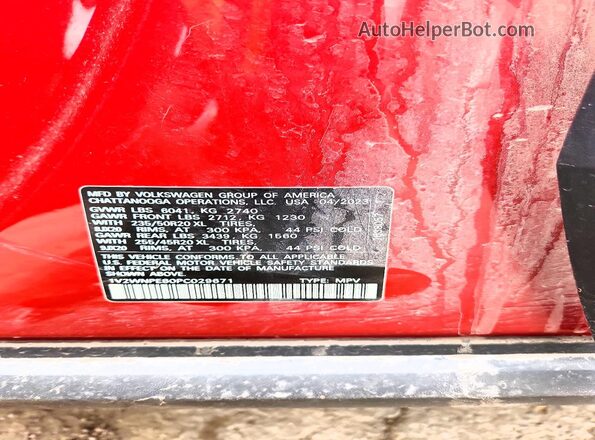 1V2WNPE80PC029671 2023 VOLKSWAGEN ID.4 Красный Вид подкапотного пространства