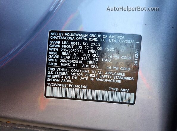 1V2WNPE81PC040548 2023 VOLKSWAGEN ID.4 Silver ძრავის განყოფილების ხედი