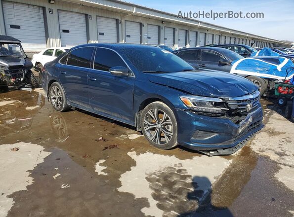 1VWSA7A33MC010983 2021 VOLKSWAGEN PASSAT Синий Передняя правая четверть
