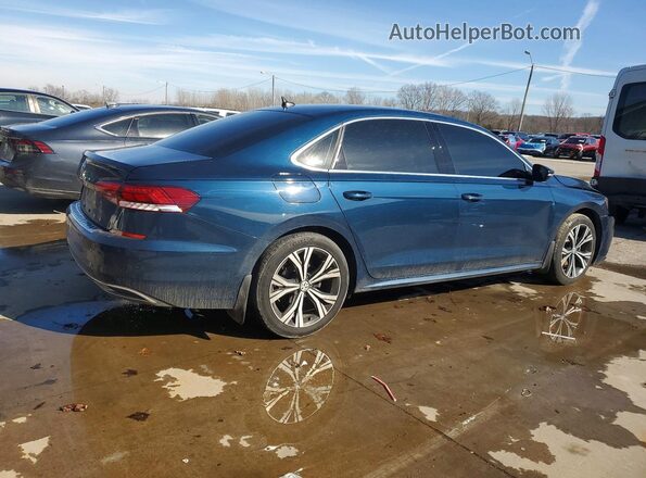 1VWSA7A33MC010983 2021 VOLKSWAGEN PASSAT Синий Задняя правая четверть