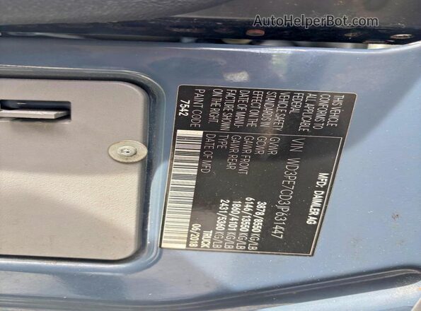 WD3PE7CD3JP631447 2018 MERCEDES-BENZ SPRINTER Blue 