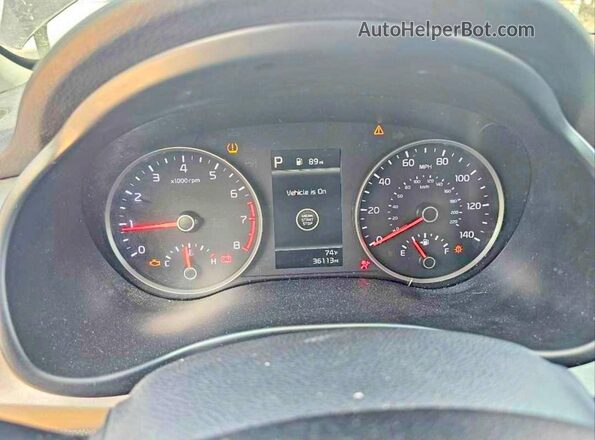 3KPA24AD4ME381095 2021 KIA RIO Black Instrument cluster view