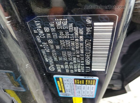 KM8R54HEXLU120672 2020 HYUNDAI PALISADE Black Սալոնի 360 աստիճան տեսք