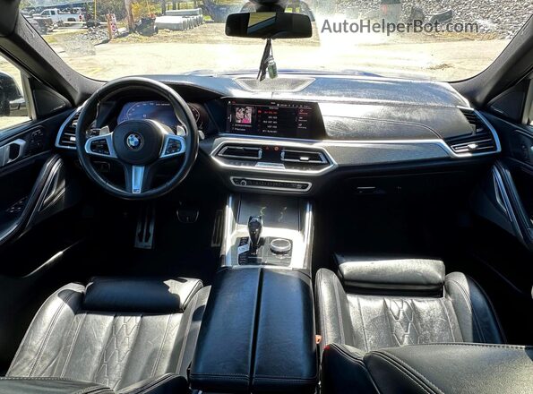 5UXCY8C06L9B12934 2020 BMW X6 Blue Вид салону спереду