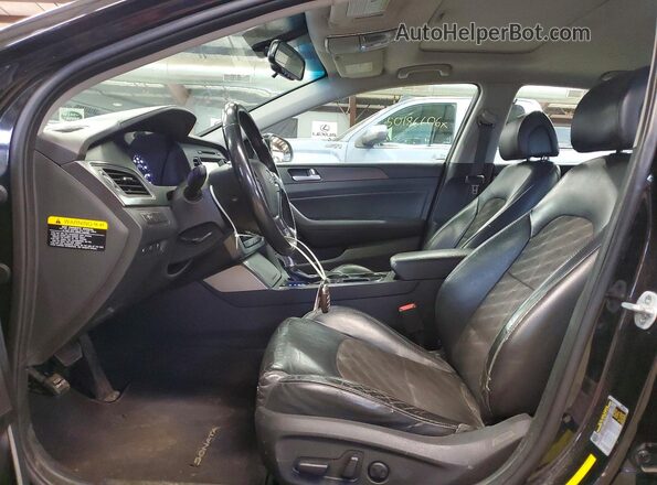 5NPE34AF5HH506073 2017 HYUNDAI SONATA Черный Вид панели приборов