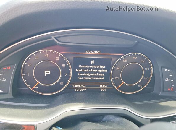WA1LAAF7XHD033655 2017 AUDI Q7 Silver Вид задніх сидінь