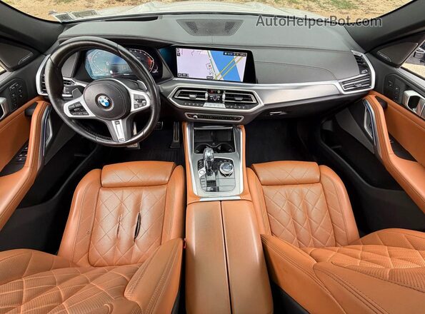 5UXCY6C05P9P51197 2023 BMW X6 White Вид задніх сидінь
