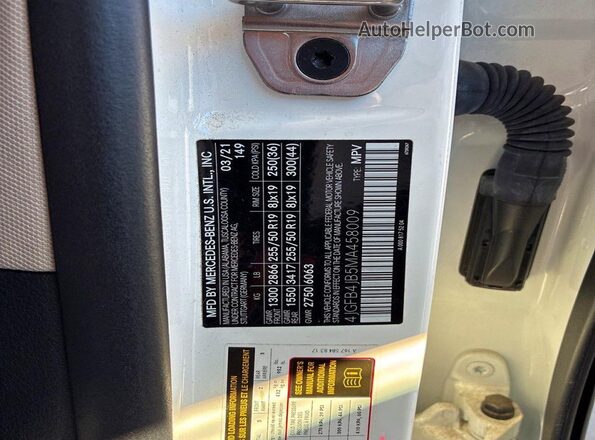 4JGFB4JB5MA458009 2021 MERCEDES-BENZ GLE White Вид задньої частини салону