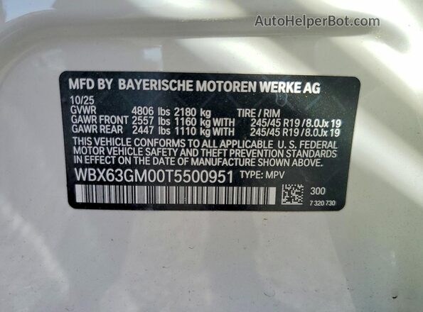 WBX63GM00T5500951 2026 BMW X2 White 