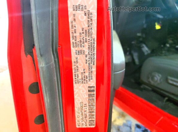 1C4GJXAN9PW636373 2023 JEEP WRANGLER Red 