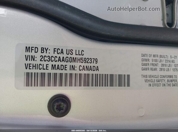 2C3CCAAG0MH592379 2021 CHRYSLER 300 Silver 
