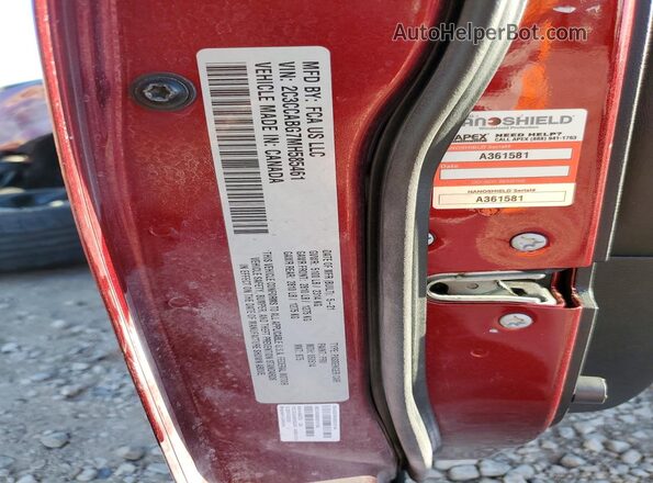 2C3CCABG7MH585461 2021 CHRYSLER 300 Maroon VIN sticker view