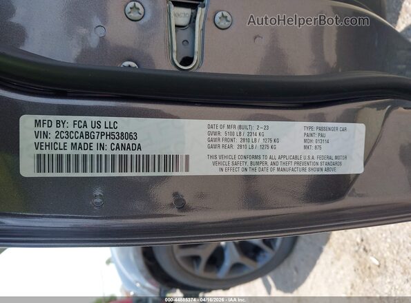 2C3CCABG7PH538063 2023 CHRYSLER 300 Gray 